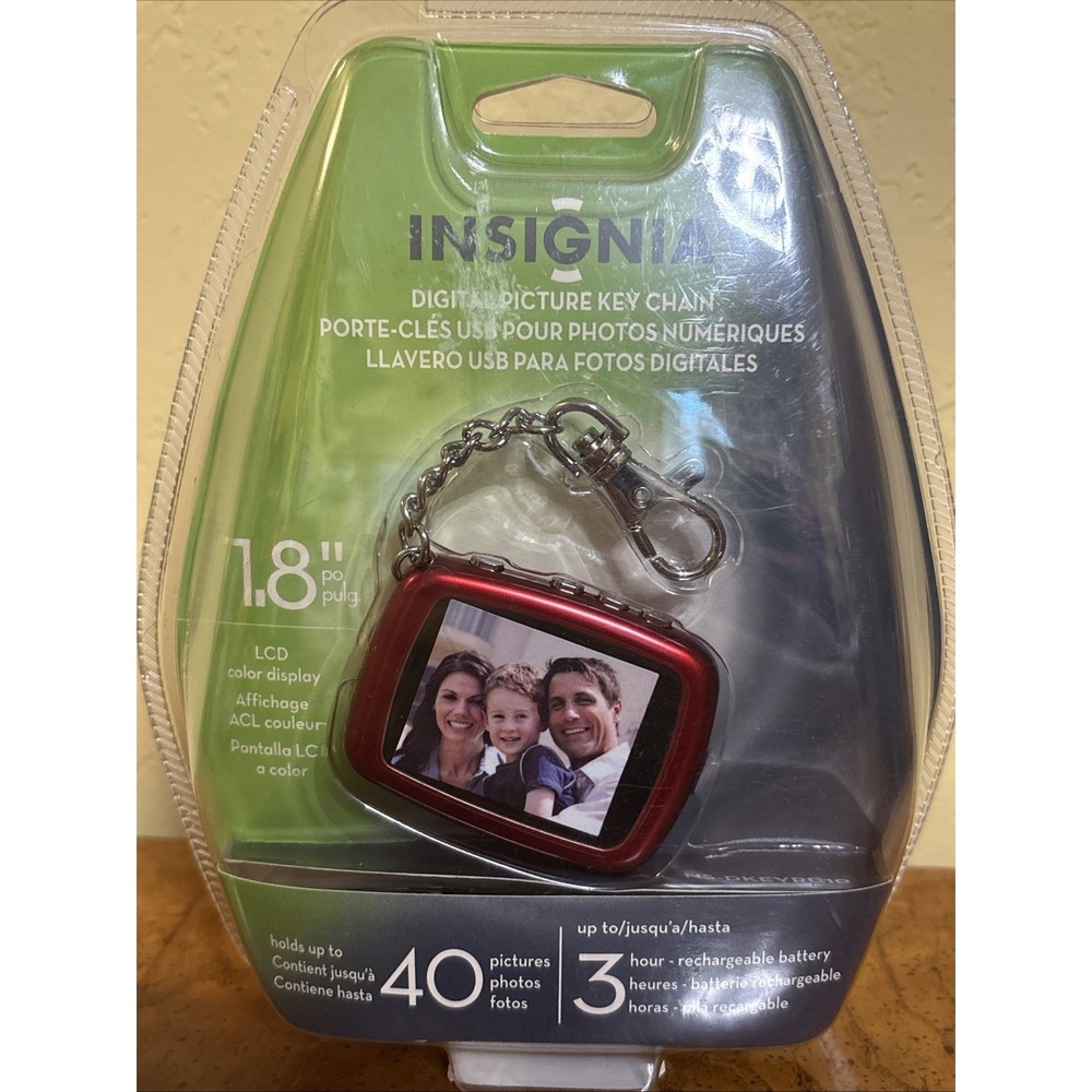 Insignia NS-DKEYRD10 Digital Picture Keychain 1.8" LCD Color Display New
